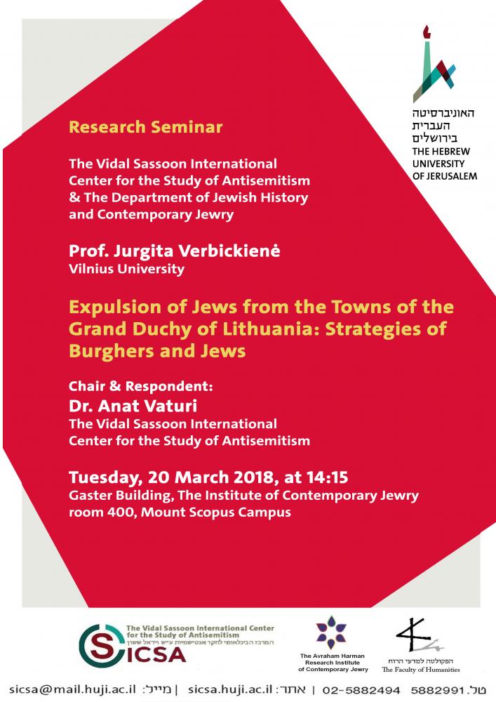 Expulsion of Jews from the Towns of the Grand Duchy of Lithuania: Strategies of Burghers and Jews