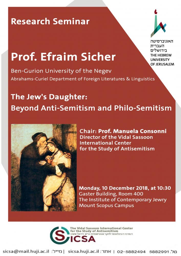 The Jew's Daughter: Beyond Anti-Semitism and Philo-semitism
